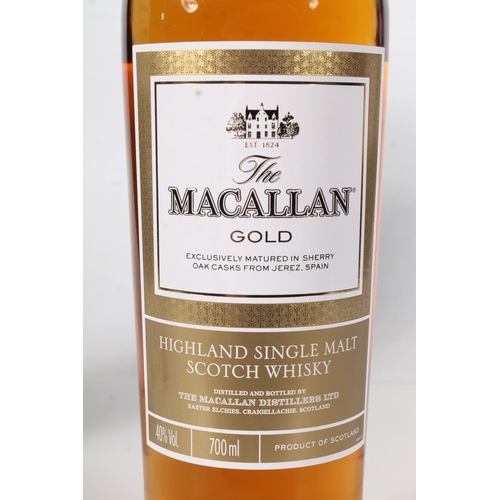 1451 - THE MACALLAN Gold Highland single malt Scotch whisky 70cl 40% abv. gift set with pair of cufflinks, ... 