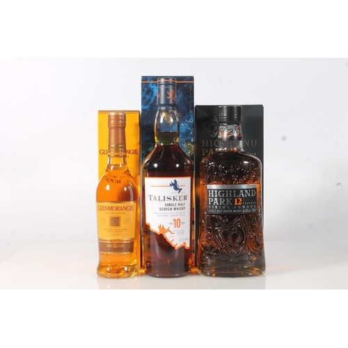 1452 - Three bottles of single malt Scotch whisky to include HIGHLAND PARK 12 year old Viking Honour 70cl 4... 