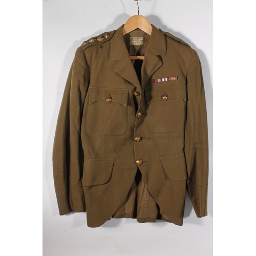 1841 - British Army uniform, five khaki green jackets to include:

Jacket with William Anderson and Son Ltd... 