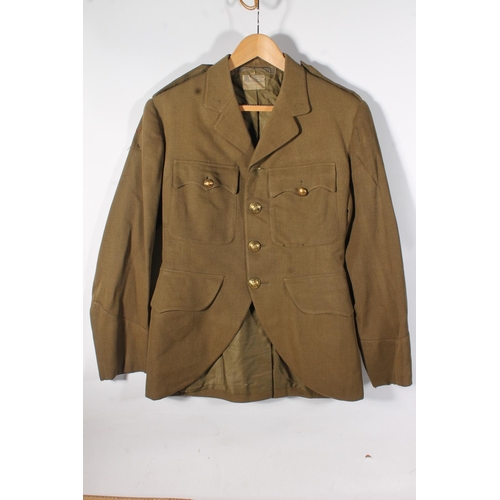 1841 - British Army uniform, five khaki green jackets to include:

Jacket with William Anderson and Son Ltd... 