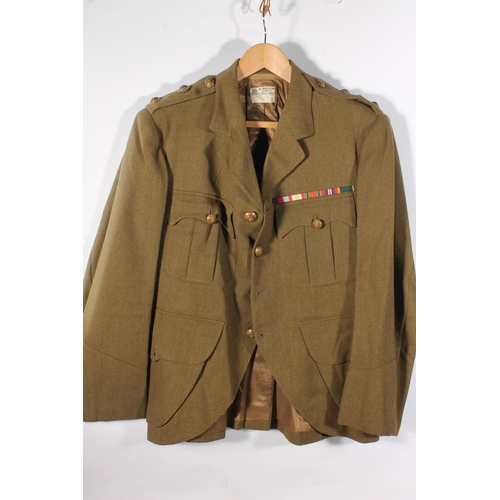 1853 - British Army uniform, eight jackets to include:

Black cloth jacket with KOSB staybrite style button... 