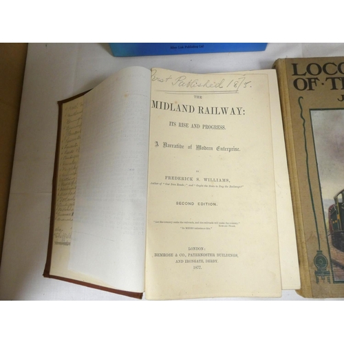 16 - WILLIAMS FREDERICK S.  The Midland Railway, Its Rise & Progress. Illus. & maps, tipped in ex... 