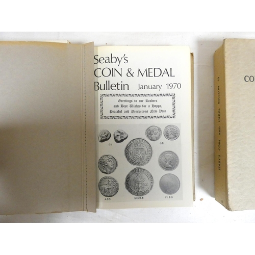 17 - SEABY.  Coin & Medal Bulletin for 1968 to 1971 & 1973 to 1976. Bound vols. in card wrappers.... 