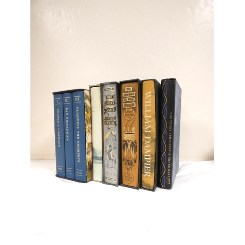 235 - FOLIO SOCIETY.  James Morris, Pax Britannica, 3 vols. in slip case; also 5 others in slip ... 