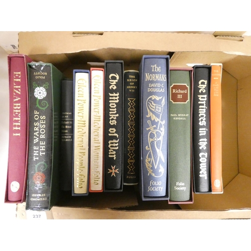 237 - FOLIO SOCIETY.  11 vols. in slip cases, medieval & Tudor history.