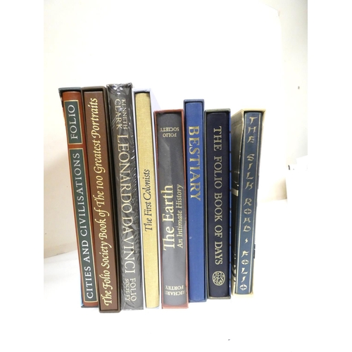 246 - FOLIO SOCIETY.  The Silk Road, Bestiary & 6 other quarto vols. in slip cases.  (8... 