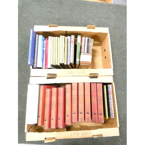 253 - Various.  2 cartons of various vols. incl. a few Folio Society.