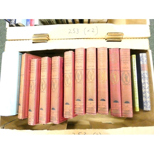 253 - Various.  2 cartons of various vols. incl. a few Folio Society.