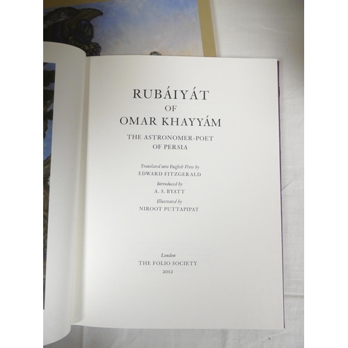 254 - FOLIO SOCIETY.  Rubaiyat of Omar Khayyam. Quarto in slip case; also 9 others, poetical, in... 