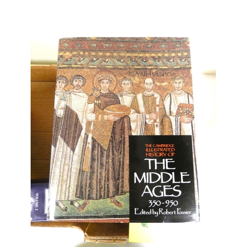 255 - History & others.  Cambridge History of the Middle Ages, 3 quarto vols. in d.w's; Oxfo... 