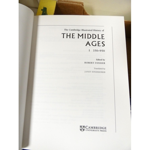 255 - History & others.  Cambridge History of the Middle Ages, 3 quarto vols. in d.w's; Oxfo... 