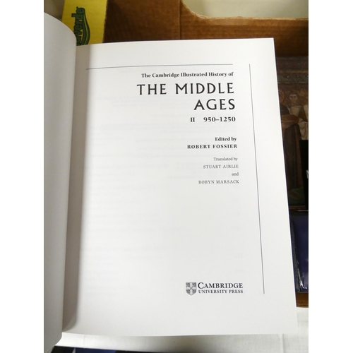 255 - History & others.  Cambridge History of the Middle Ages, 3 quarto vols. in d.w's; Oxfo... 