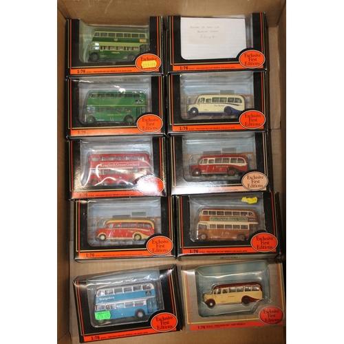 1254 - Eighteen Gilbow Exclusive First Editions EFE 1/76 scale diecast model busses including 12301 Maidsto... 