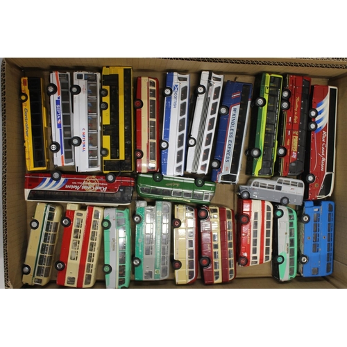 1390 - Corgi, Oxford, EFE, Dinky and other manufacturers diecast model buses. (~40)