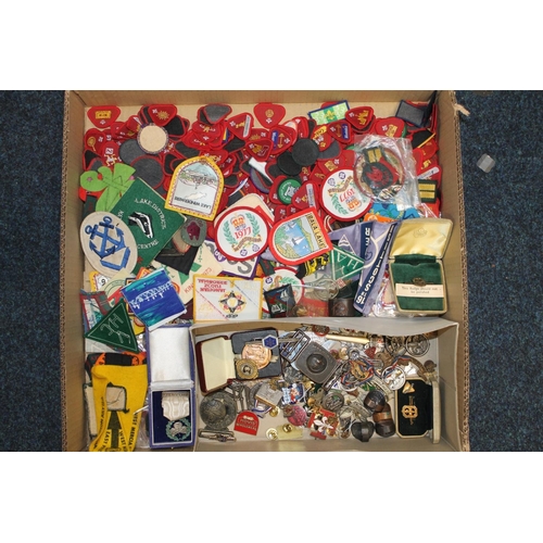 1880 - Large collection of Boy Scouts, Girl Guides and other related badges to include a 800 grade silver a... 