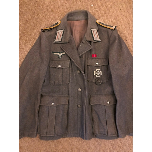 1892 - WWII Nazi German Third Reich uniform Wehrmacht jacket having interior pocket label 'M Traonouez Cost... 