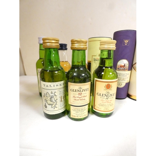 11 - Collection of 5cl 40% ABV whisky miniatures comprising of two Royal Lochnagar 12yr olds, a cased Ard... 