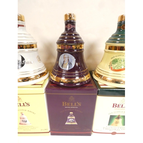 4 - Four bottles of Bell's blended Scotch whisky to include Christmas 2001, 2005, 2002 and 1998, each 40... 