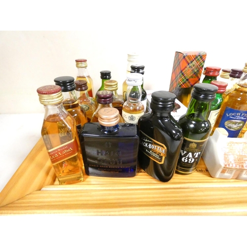 6 - Collection of 5cl whisky miniatures comprising of mostly blended examples and to include Cardhu 12 y... 