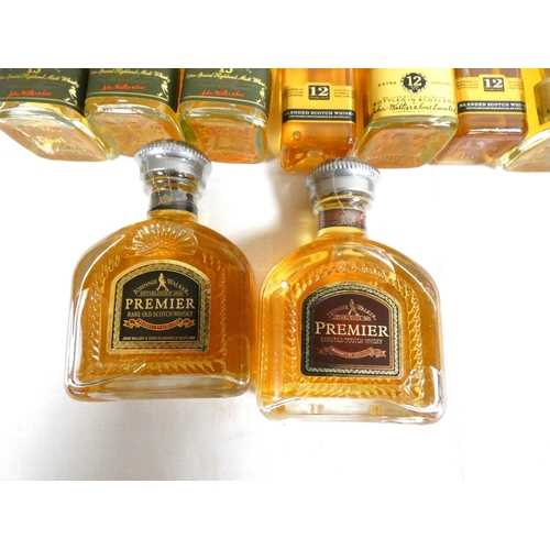 8 - Johnnie Walker. Collection of 5cl 40% ABV whisky miniatures comprising of three 15yr old green label... 