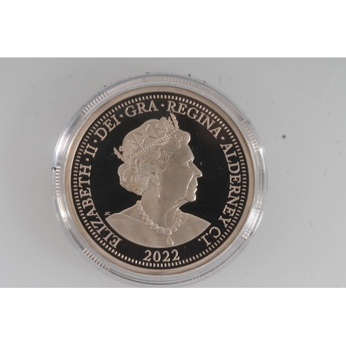 1742 - ALDERNEY Queen Elizabeth II gold proof double sovereign coin 2022 [22ct gold and platinum alloy, 16g... 