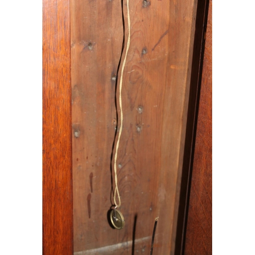 445 - Victorian mahogany longcase clock, Alexander Nimmo of Linlithgow with Roman numeral chapter ring.