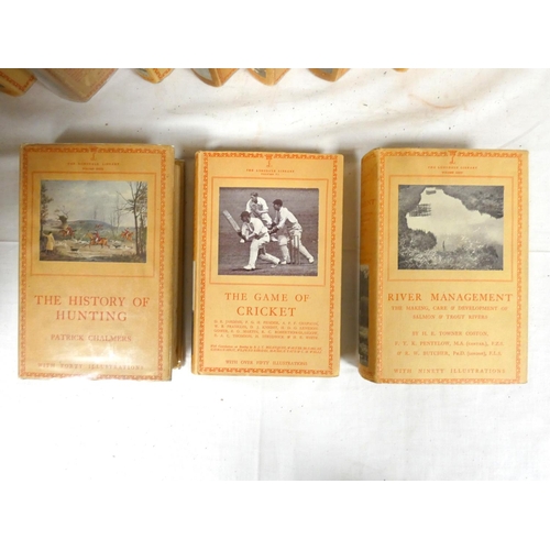 112 - LONSDALE LIBRARY OF SPORTS, GAMES & PASTIMES.  10 various vols. Illus. Orig. cloth in ... 