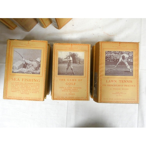 112 - LONSDALE LIBRARY OF SPORTS, GAMES & PASTIMES.  10 various vols. Illus. Orig. cloth in ... 