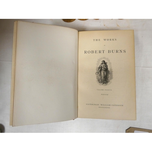 35 - BURNS ROBERT.  The Works. 6 vols. Frontis, vignettes & map. Calf, gilt back & marb... 