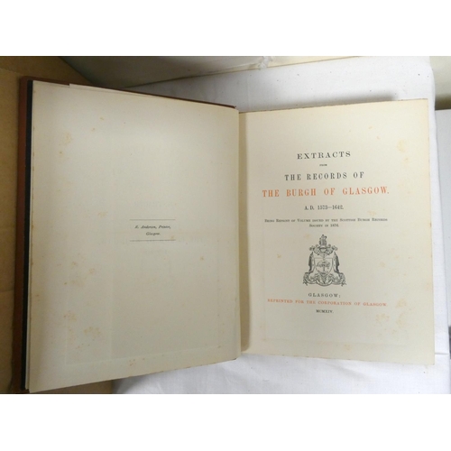 39 - BURGH RECORD SOCIETY & CORPORATION OF GLASGOW.  Extracts from the Records of the Burgh of Glasgo... 