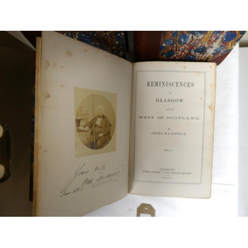 48 - MACKENZIE PETER.  Reminiscences of Glasgow & the West of Scotland. 3 vols. Mounted orig. photogr... 