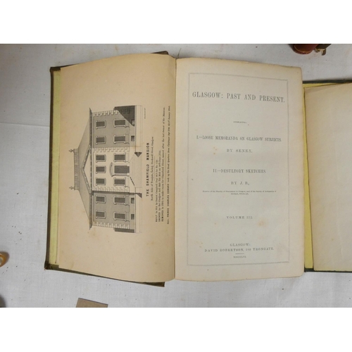 49 - CLELAND JAMES.  Annals of Glasgow. 2 vols. Half calf, worn & splitting. Glasgow, 1816; also Glas... 