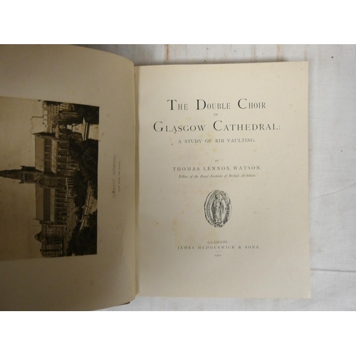 52 - EYRE TODD G.  The Book of Glasgow Cathedral. Ltd. ed. 349/1000. Plates & illus. Quarto. Ori... 