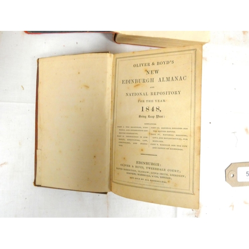 59 - The Edinburgh Almanack or Universal Scots & Imperial Register. 529pp. Rebound qtr. leather. 1824... 