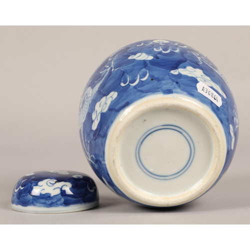 14 - Blue and white oriental ginger jar