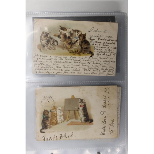 1500 - Postcard collection held in one album and loose comprising around three hundred postcards to include... 