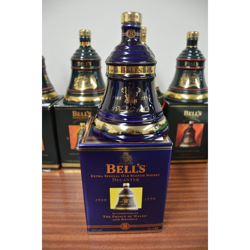 43 - Three Bell's whisky christmas decanters with contents, 1992, 1994, 1995, with Bell's whisky The Prin... 