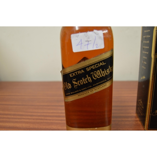 47 - Johnnie Walker Black Label extra special old scotch whisky, old bottling, no ABV, with Johnnie Walke... 