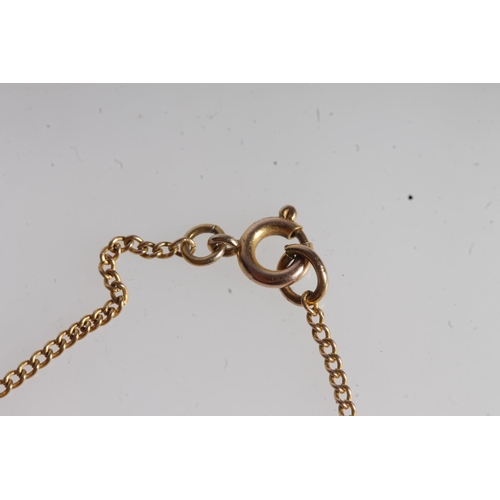 744 - 9ct gold fine necklace, 2.09g.