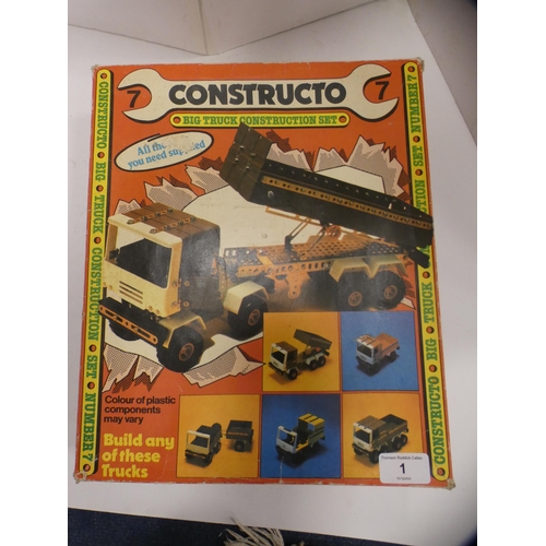 1 - Constructo Big Truck construction set, boxed.