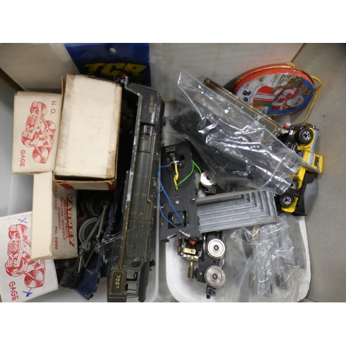 17 - Large collection of model railway parts and accessories to include wheels, boxed spares, loco parts,... 