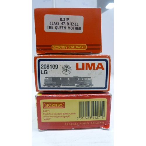 37 - Lima HO scale DSB Class MZ loco, Hornby OO gauge R.319 class 47 loco 'The Queen Mother', Hornby R.42... 