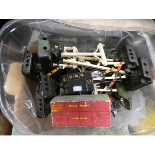 45 - Two cartons containing model railway accessories to include OO gauge Intercity XPT train packs, cont... 