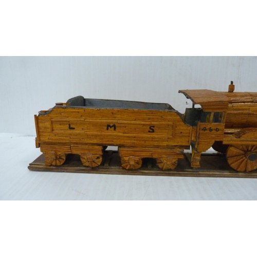 49 - Scratch-built matchstick model of a LMS 4-6-0 locomotive.