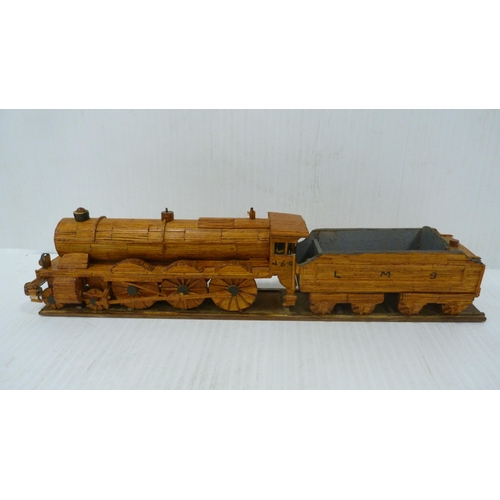 49 - Scratch-built matchstick model of a LMS 4-6-0 locomotive.