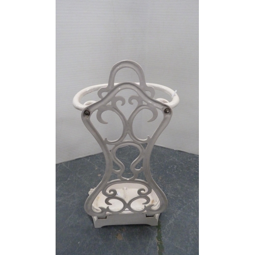 497 - Cast metal stick stand, 65cm high.