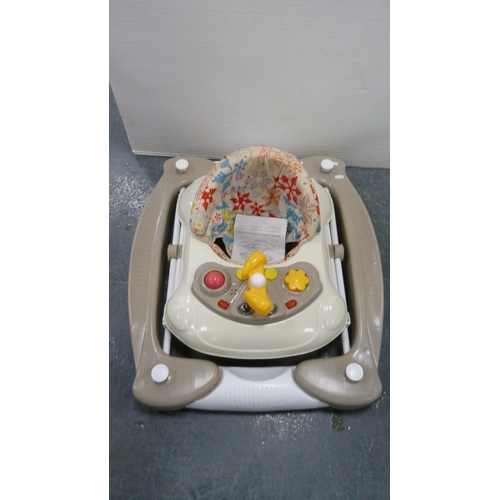 498 - Child's bouncer chair, baby walker, mini trampoline and a Moses basket on stand.