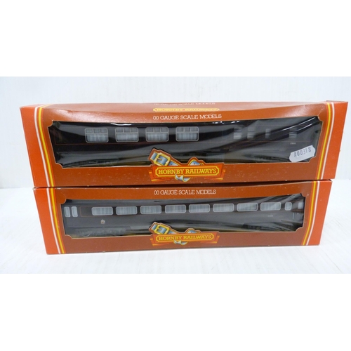 62 - Carton containing OO gauge locos and rolling stock to include Hornby R.451 The Queen's Coach BR The ... 