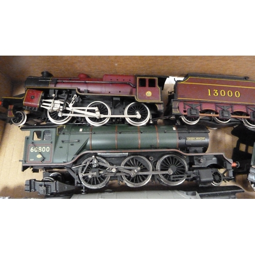 64 - Carton containing OO gauge 48151 loco and tender, various Bachmann locos and others.