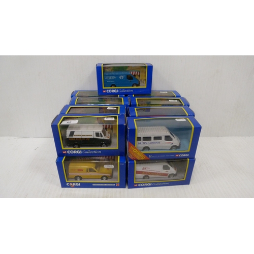 65 - Seventeen boxed Corgi vans to include Securicor Omega, Autoglass, Parcelforce, Citylink, Eddie Stoba... 